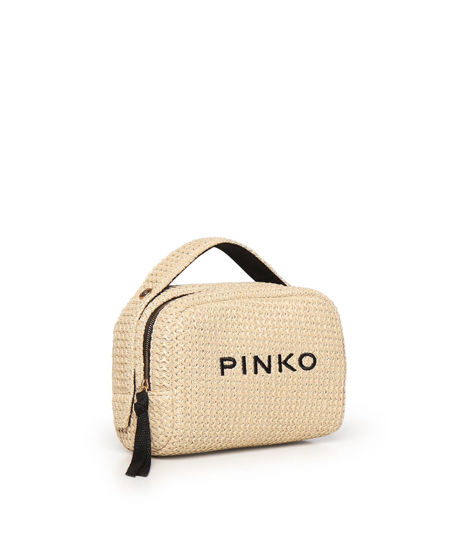 Trousse in rafia con logo 106717 A39YHZ3Q PINKO 