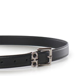 Cintura con doppio Gancini in pelle 230346 791904006 FERRAGAMO 