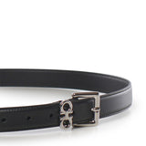 Cintura con doppio Gancini in pelle 230346 791904006 FERRAGAMO 
