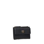 Portafoglio compatto in pelle 103612 A0F1Z99Q PINKO 