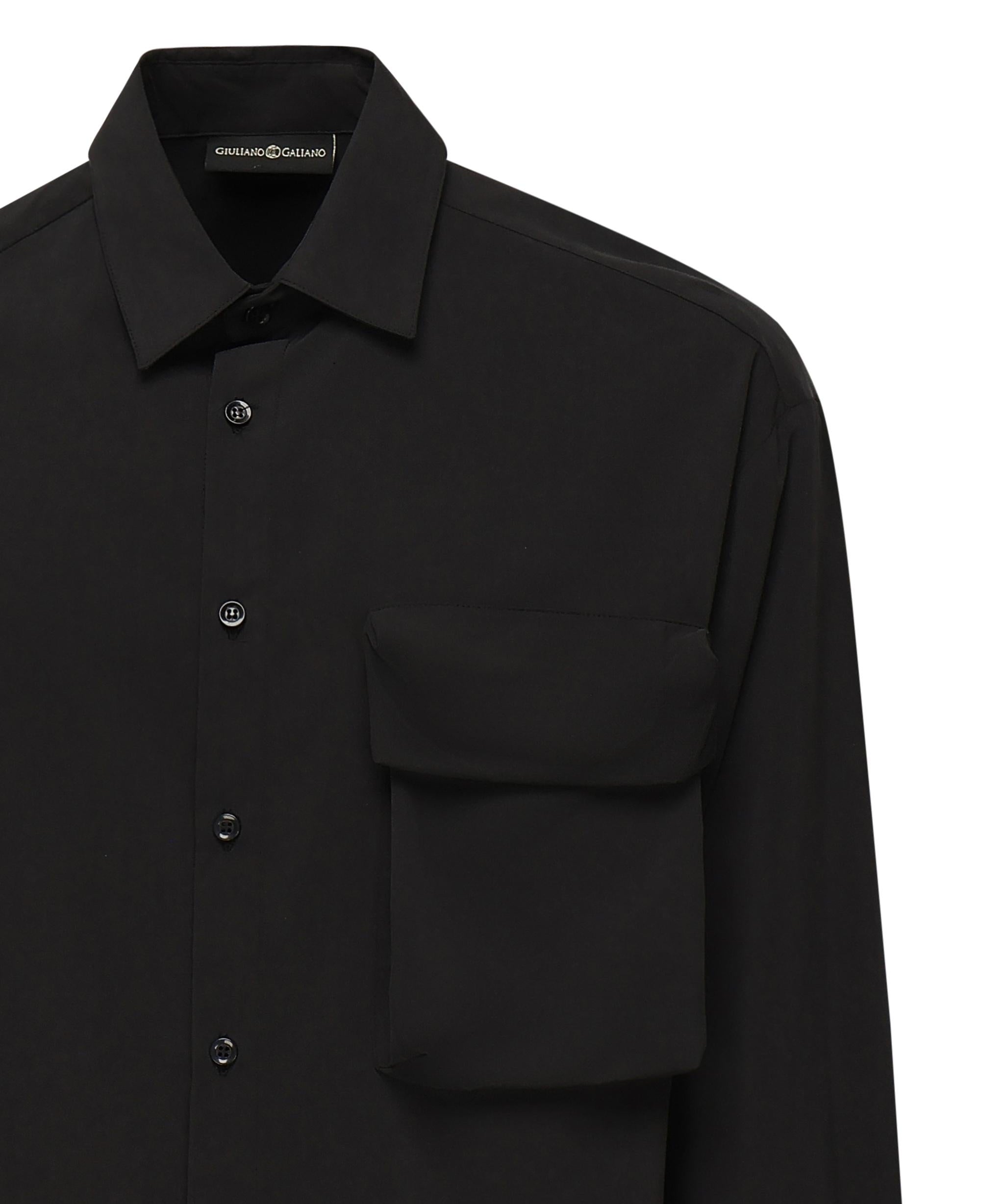 Camicia Wolf con tasca sul petto WOLF -NERO GIULIANO GALIANO 