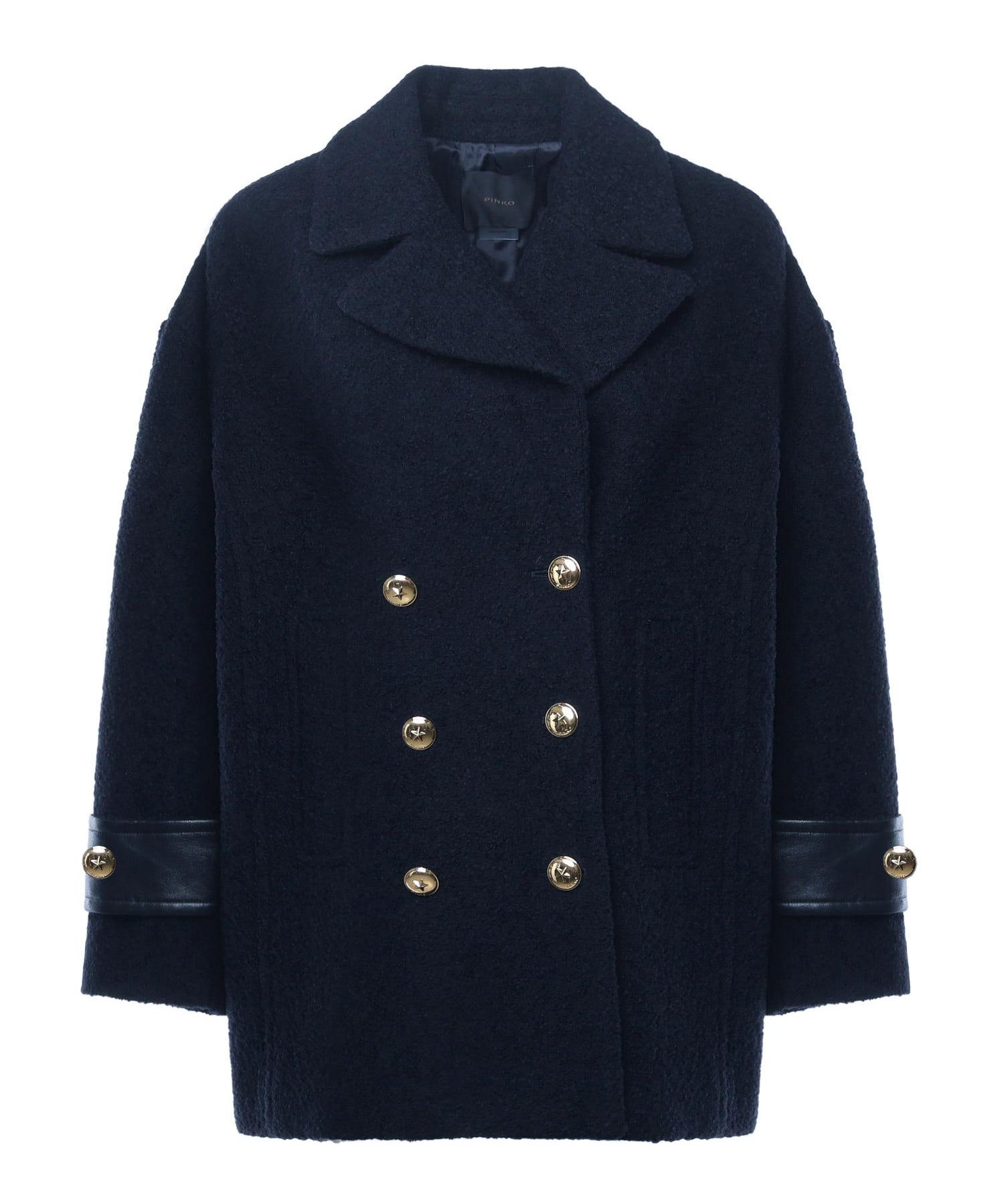 Cappotto caban doppiopetto in bouclé 105559 A2SHG02 PINKO 