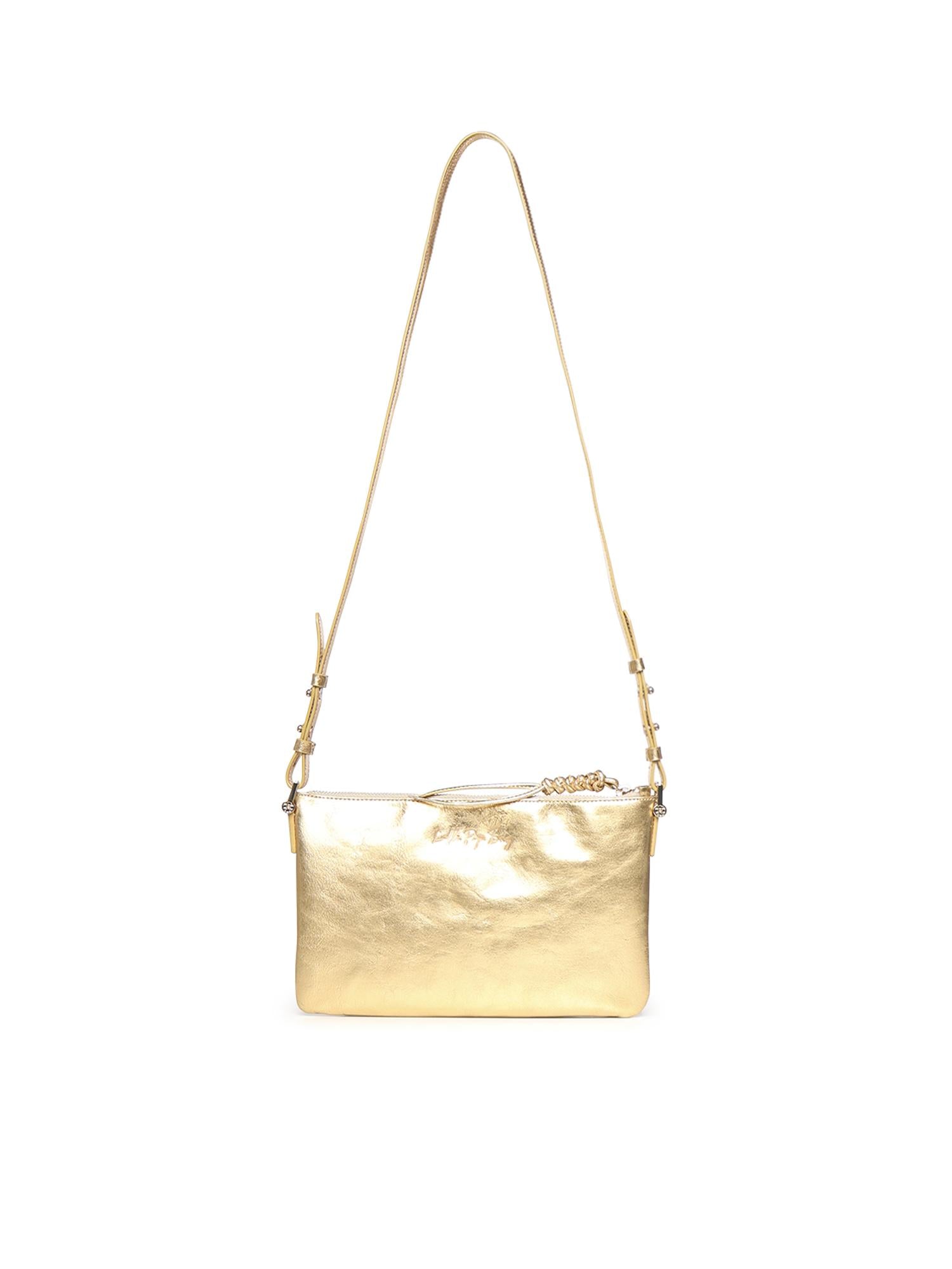 Borsa a tracolla in pelle con logo 73BP9VT03 LOLLI POPPOP GOLD V° 73 