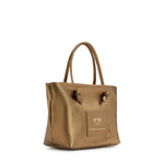 Borsa shopping in pelle con logo 73BP9VT01 LOLLI POPPOP BRONZE V° 73 