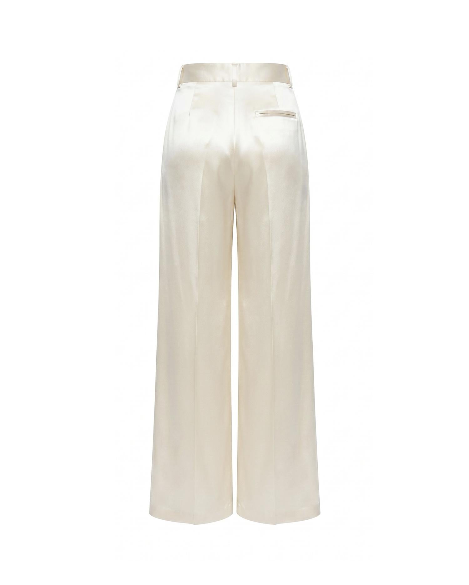 Pantaloni in raso lucido V03011627 0002 ALBERTA FERRETTI 