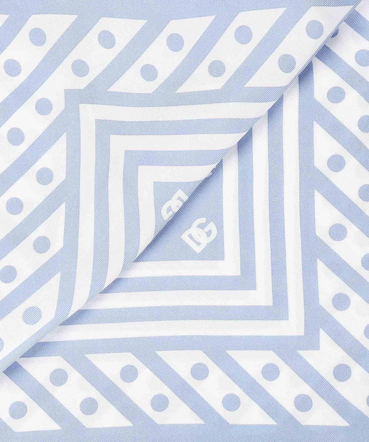 Foulard in twill di seta stampa logo FN090R GDB7ZHC4ZW DOLCE & GABBANA 