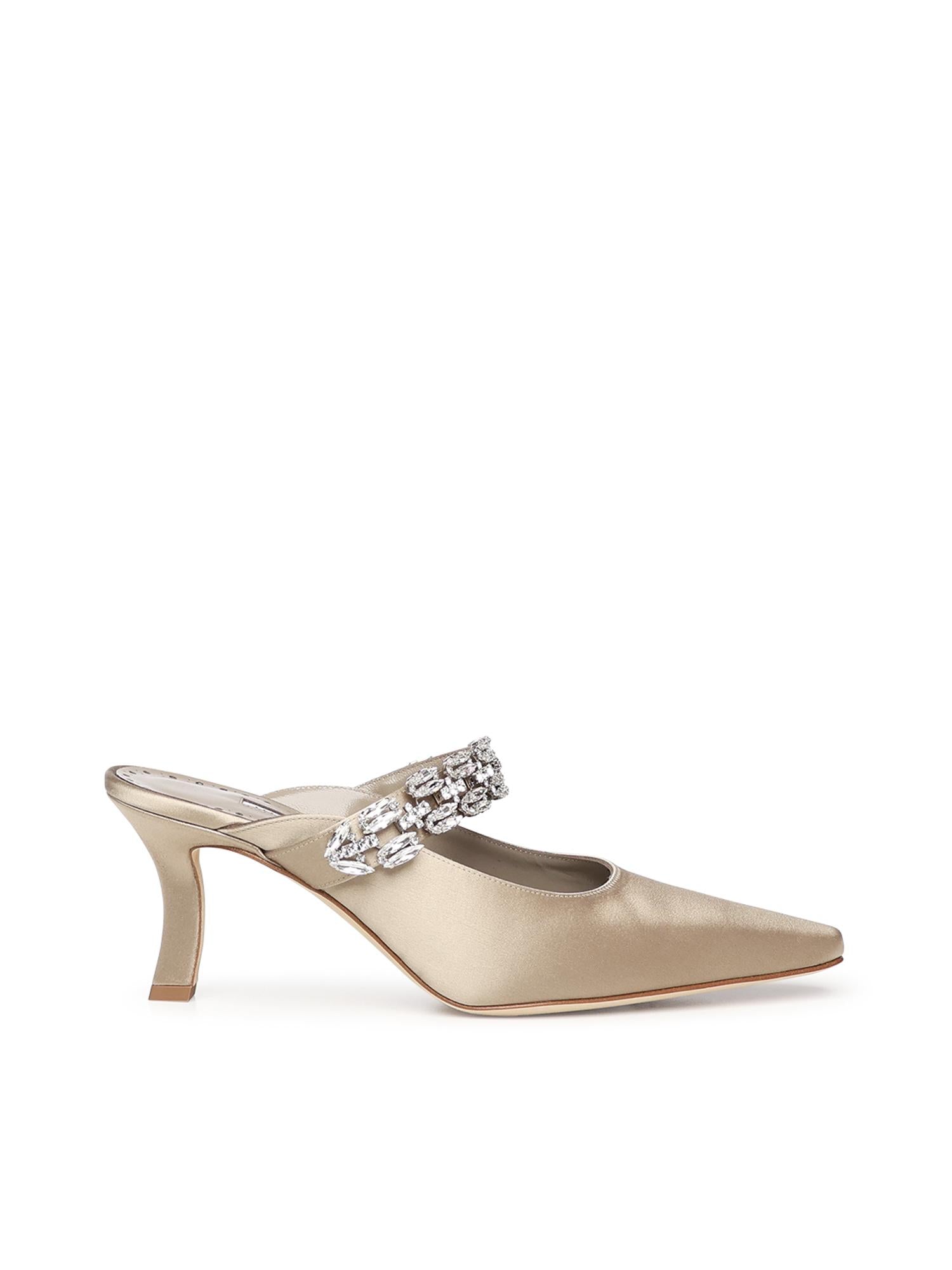 Mules Tamolmu in satin con cristalli 3253082 2330 MANOLO BLAHNIK 
