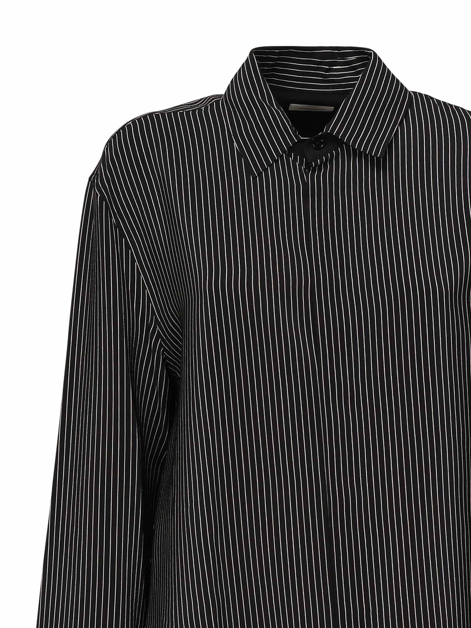 Camicia a righe in seta 823656 Y4K761095 SAINT LAURENT 