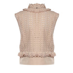 Top in pizzo Sangallo con volant A08081623 0180 ALBERTA FERRETTI 