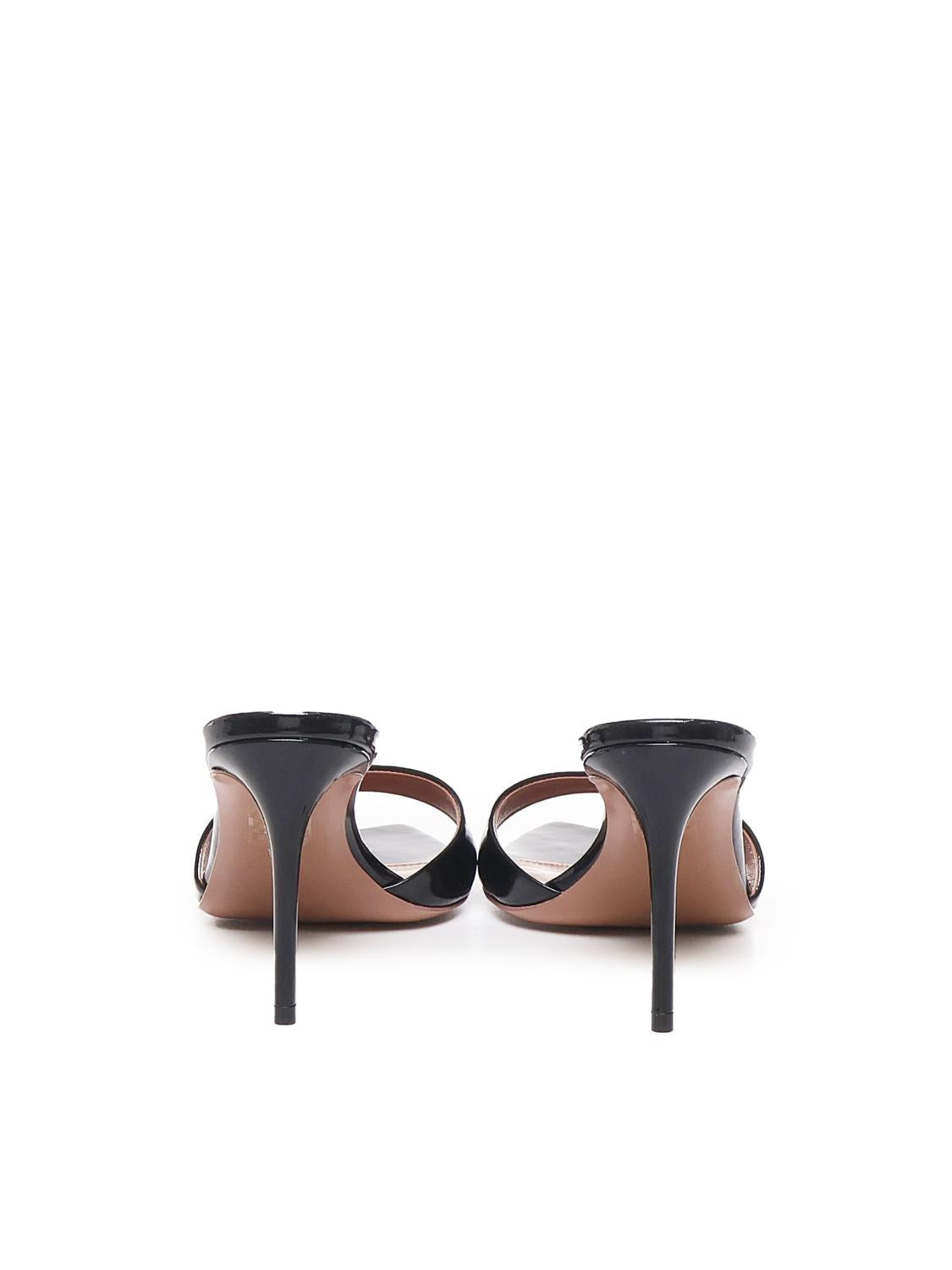 Mule Alixia in vernice<BR/> ALIXIA80 VERNICENERO GIULIANO GALIANO 