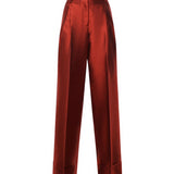 Pantaloni in mikado di seta FTDLHT FU116R0156 DOLCE & GABBANA 