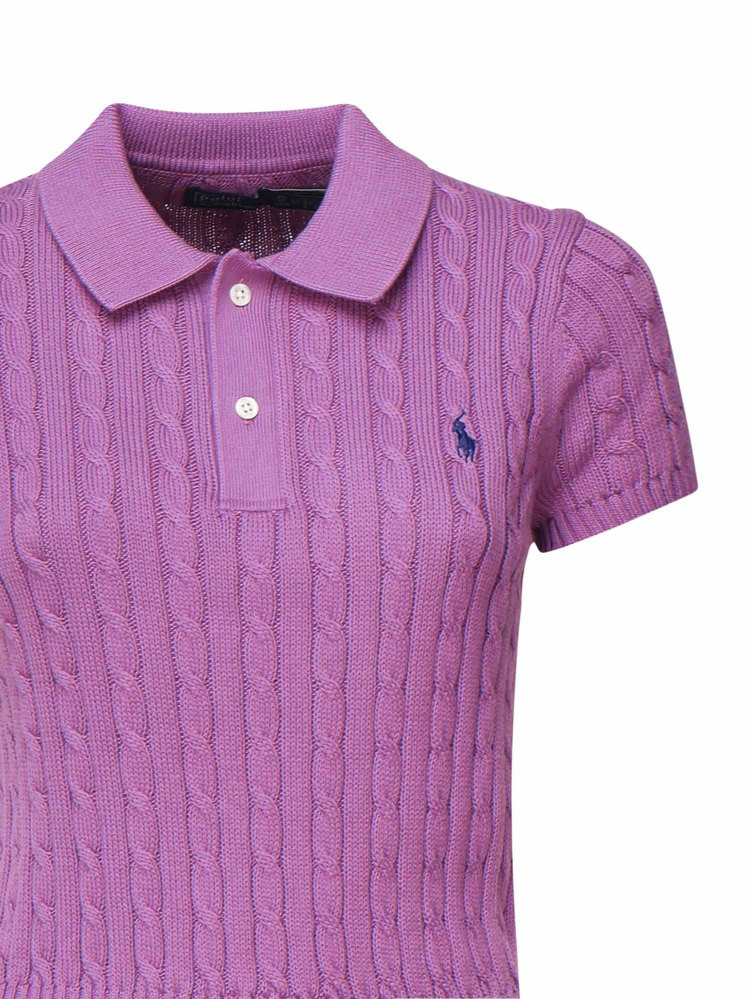 Polo cropped a trecce<BR/> 211972118 002 POLO RALPH LAUREN 