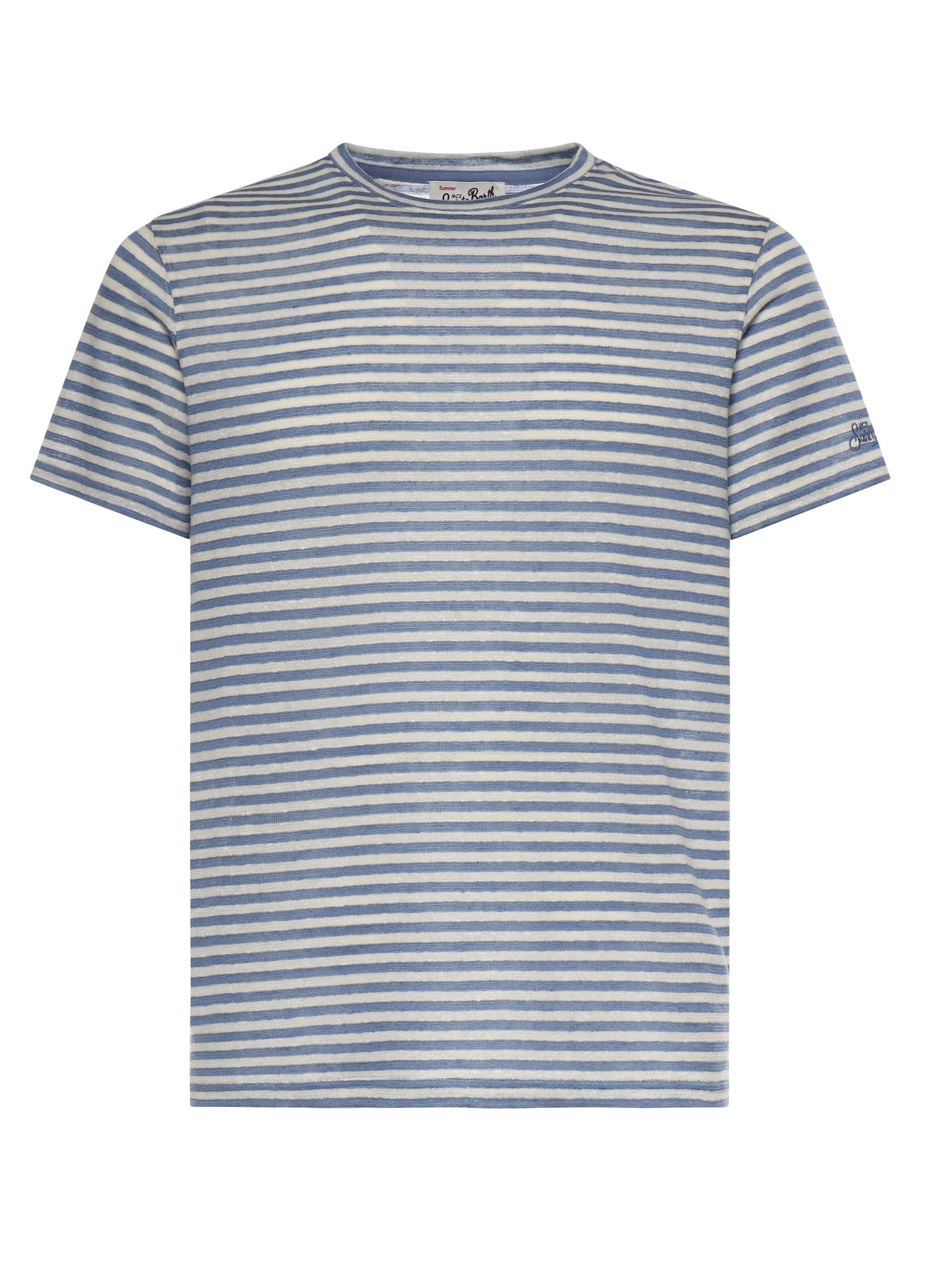 T-shirt Dover in cotone a righe DOV0010 01241L MC2 SAINT BARTH 