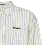 Camicia a righe con logo MK1659 180UF0061 MIU MIU 