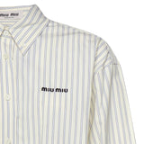 Camicia a righe con logo MK1659 180UF0061 MIU MIU 