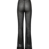 Pantaloni flare in viscosa lamé lavorazione raschel MC25SI00 BR014RS91RE MISSONI 