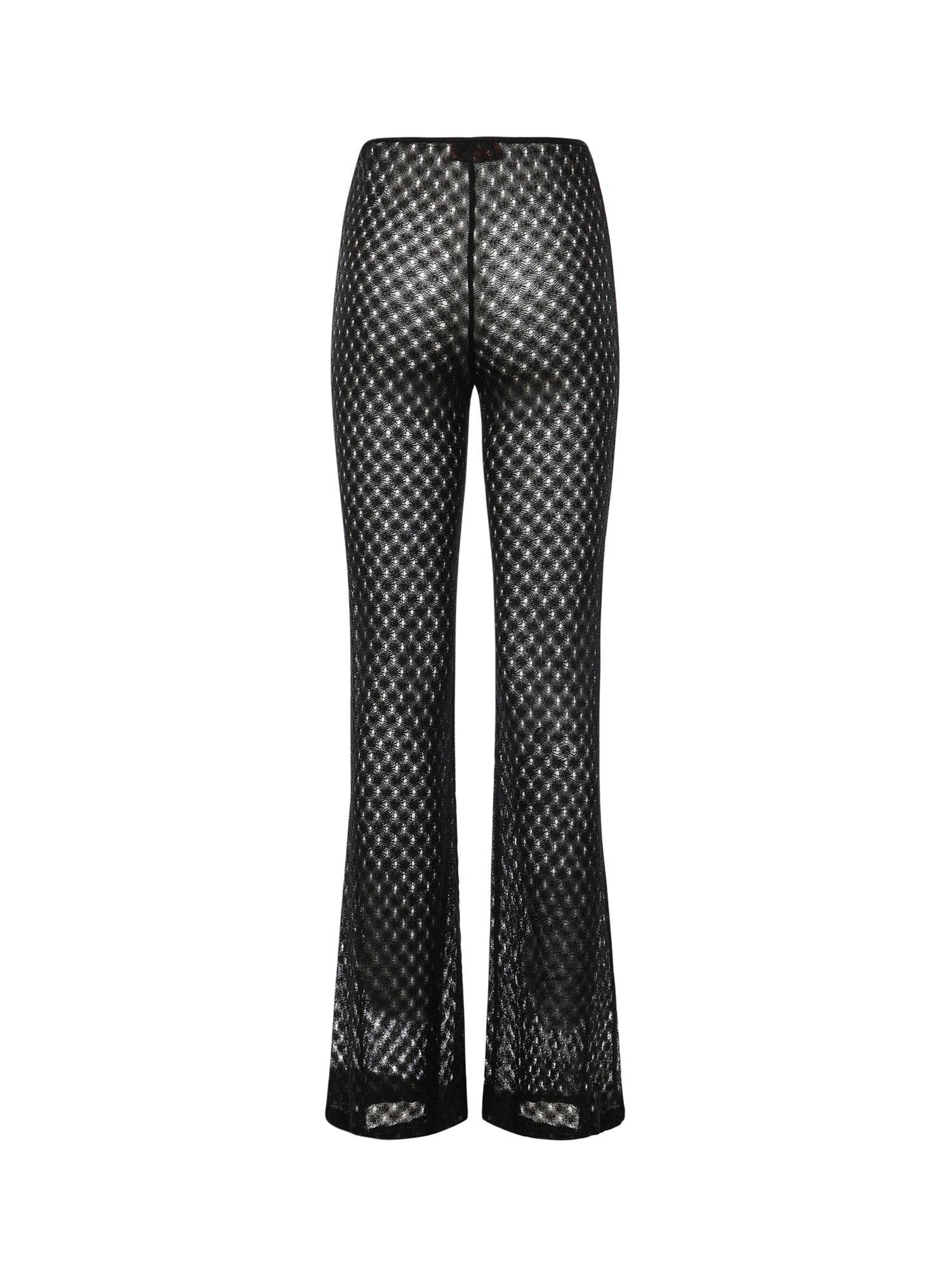 Pantaloni flare in viscosa lamé lavorazione raschel MC25SI00 BR014RS91RE MISSONI 