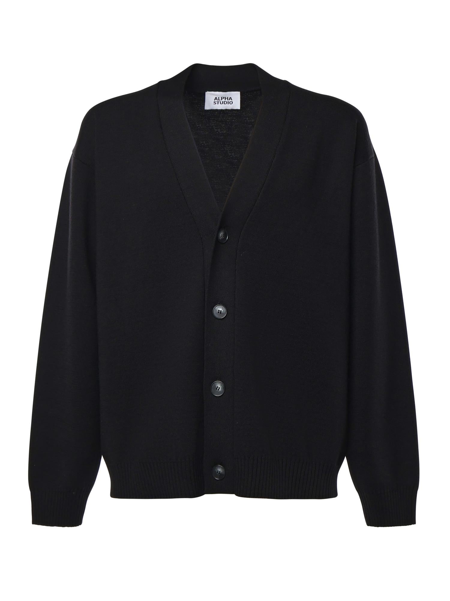 Cardigan in lana AU3061E 1002 ALPHA STUDIO 
