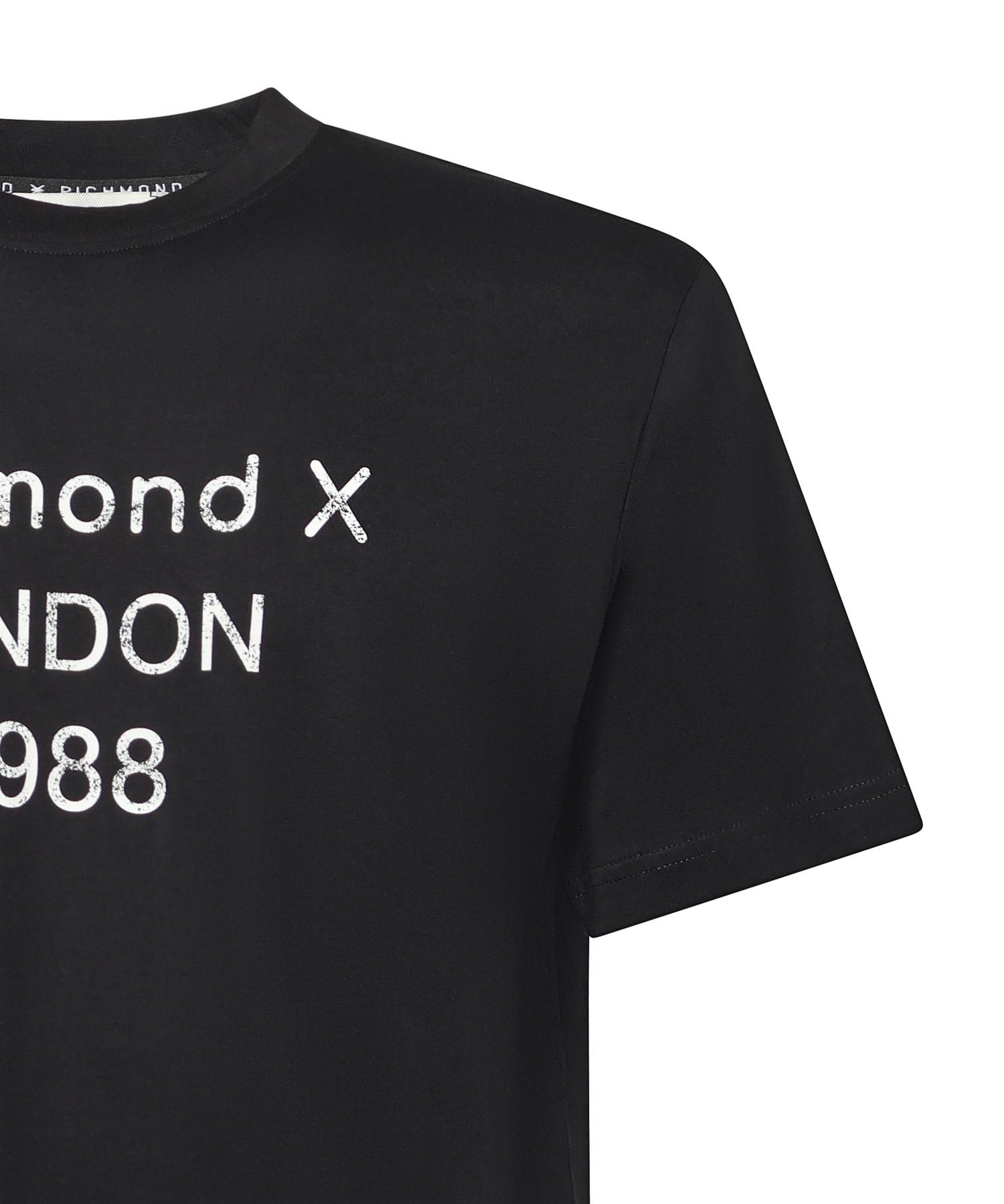 T-shirt con stampa in cotone UMA25169TS BLACK RICHMOND X 