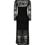 Abito lungo crochet traforato<BR/> 104731 A2FFZ99 PINKO 