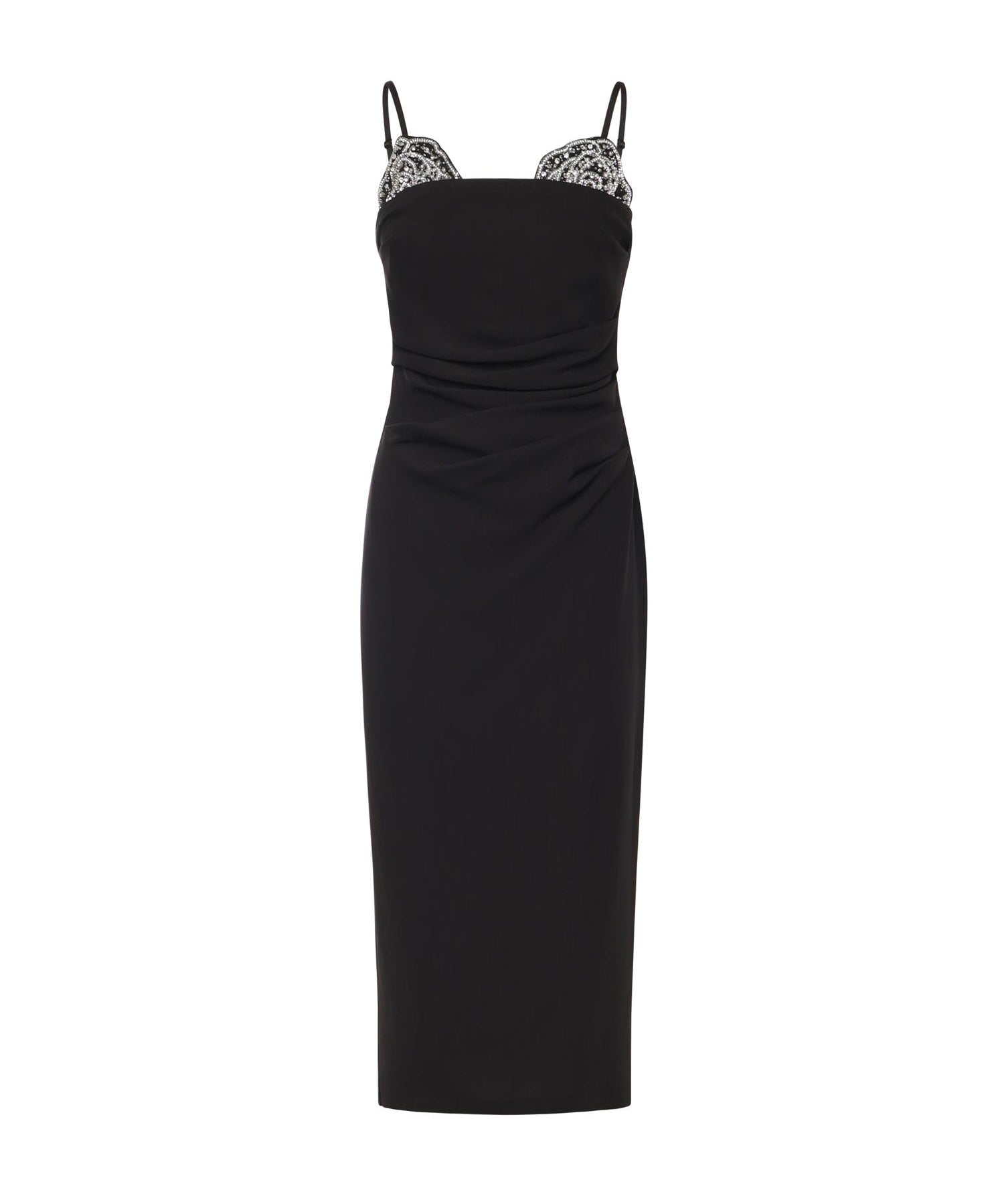 Abito midi con ricamo gioiello 106637 A31PZ99 PINKO 
