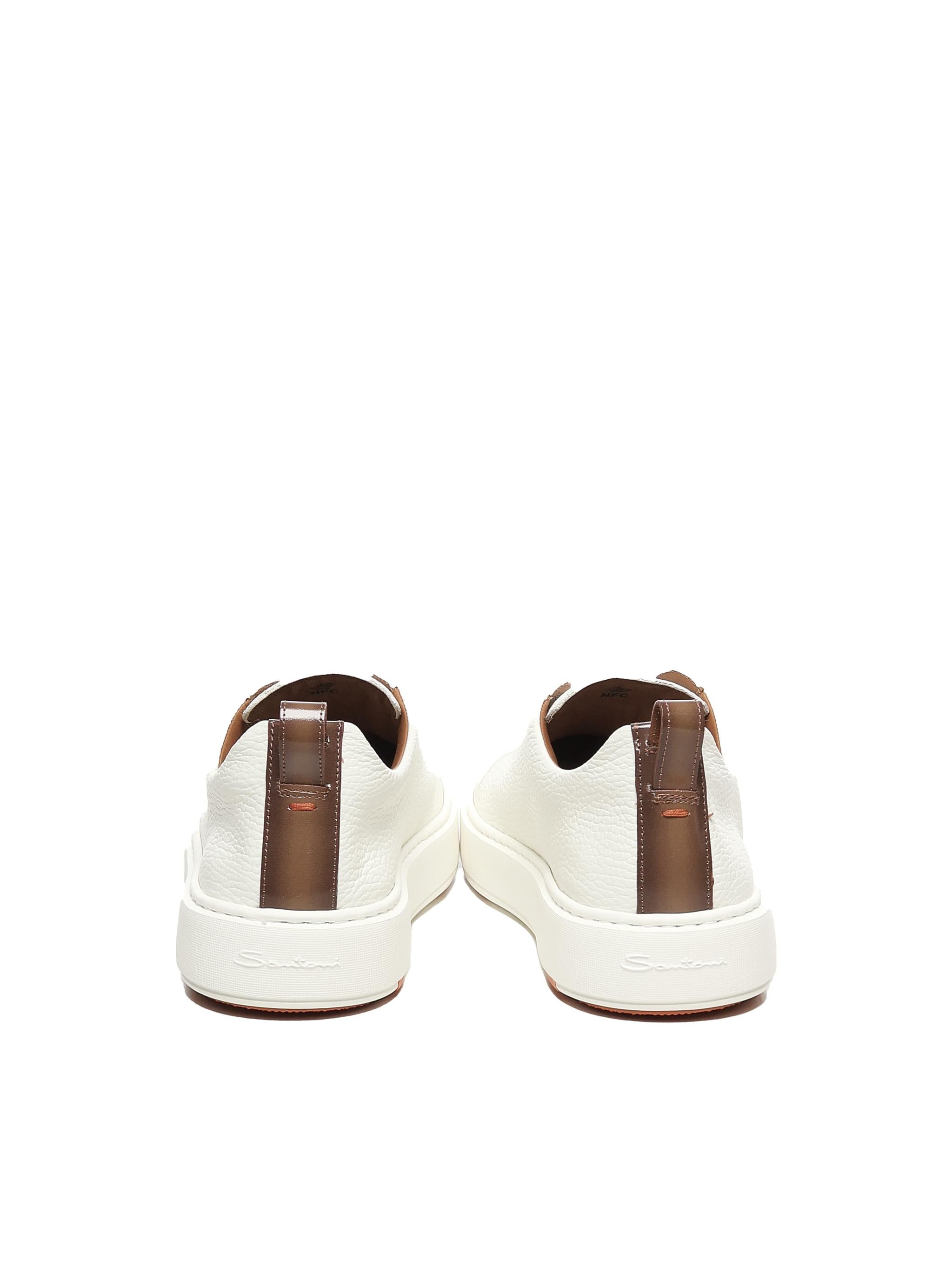 Sneakers Victory in pelle bottolata MBCD21995BART LLDI50WHITE SANTONI 