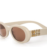 Occhiali da sole con logo MU06ZS 21D90Q50 MIU MIU 