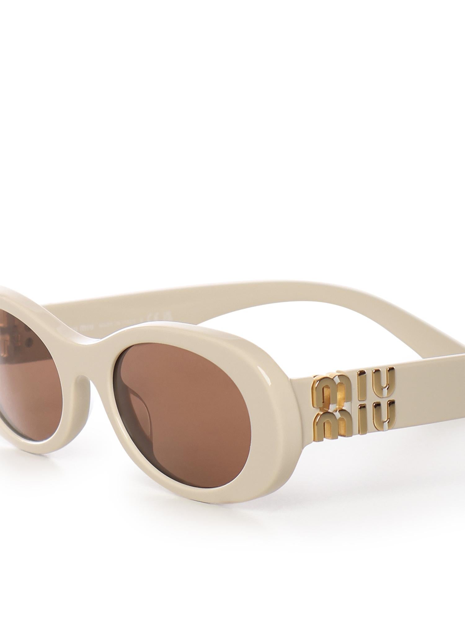 Occhiali da sole con logo MU06ZS 21D90Q50 MIU MIU 