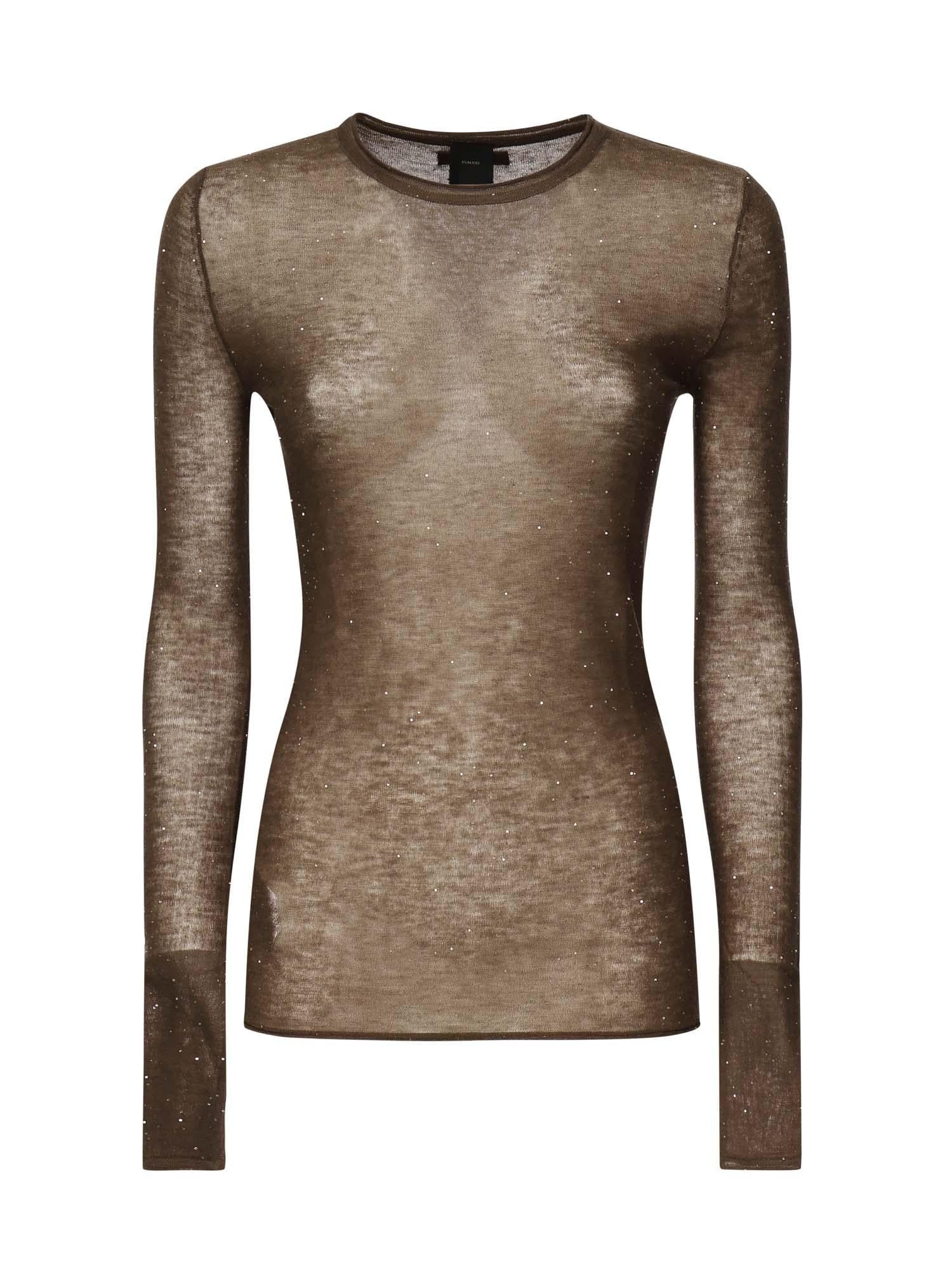 Maglia Pico con micro paillettes 105398 A2PML73 PINKO 