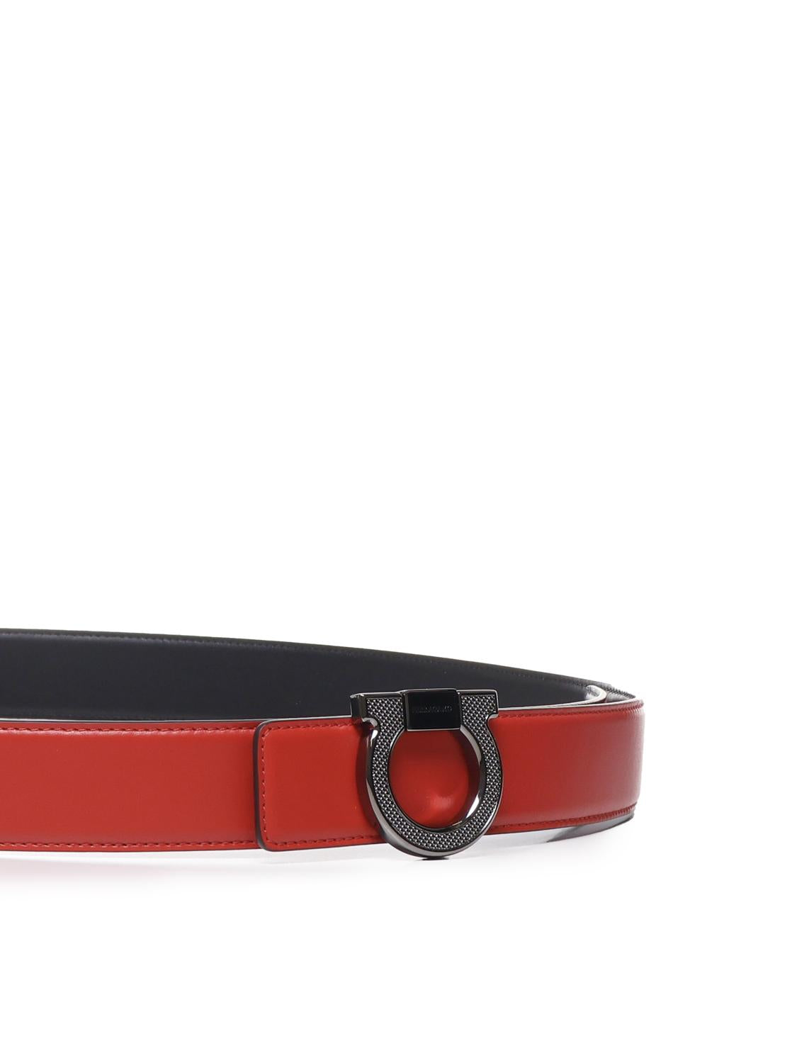 Cintura Gancini in pelle di vitello 670314 771632002 FERRAGAMO 