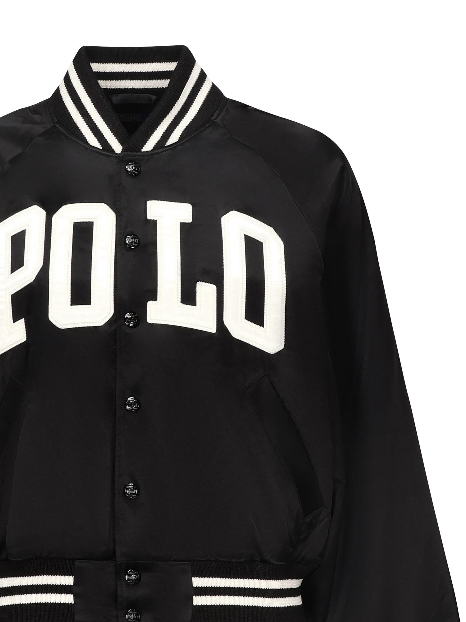 Bomber in raso con logo 211970985 001 POLO RALPH LAUREN 