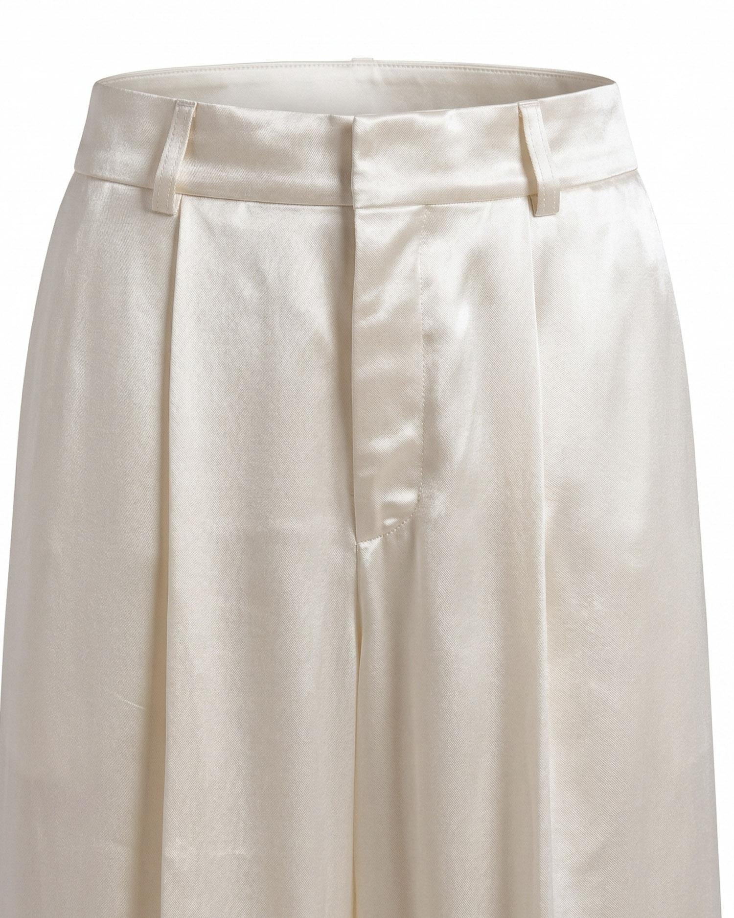 Pantaloni in raso lucido V03011627 0002 ALBERTA FERRETTI 
