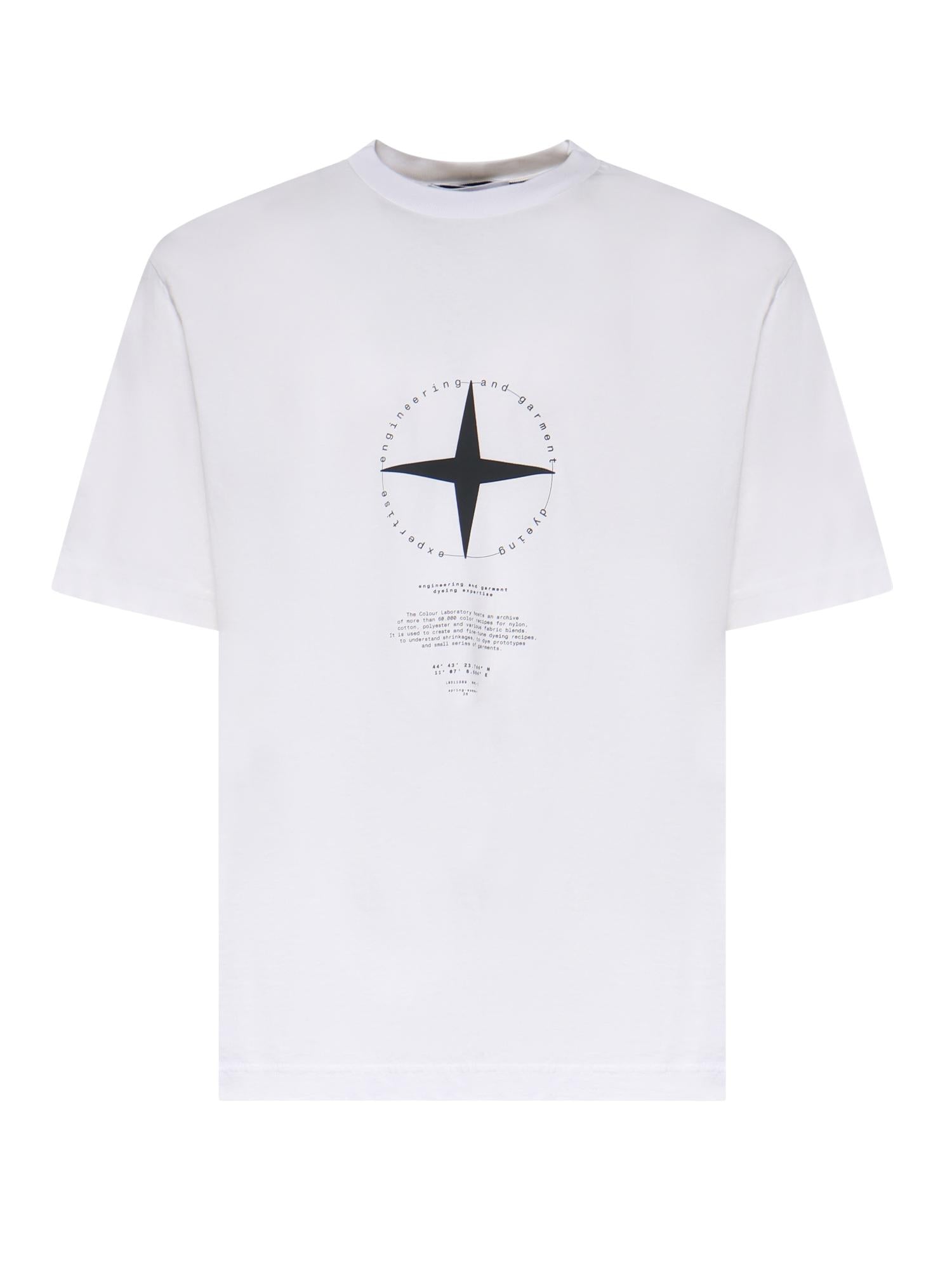 T-shirt con stampa 'Light Compass' L1S152100001 S0363V0001 STONE ISLAND 