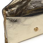 Bustina in pelle metallizzata con logo 105347 A2OTZZLQ PINKO 