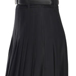 Gonna lunga plissettata in twill AW25107XSK B SELF-PORTRAIT 