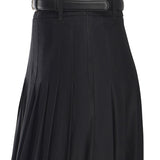 Gonna lunga plissettata in twill AW25107XSK B SELF-PORTRAIT 