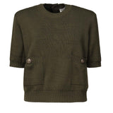 Maglia cropped in cotone GWP02379 P00210535547 GOLDEN GOOSE 