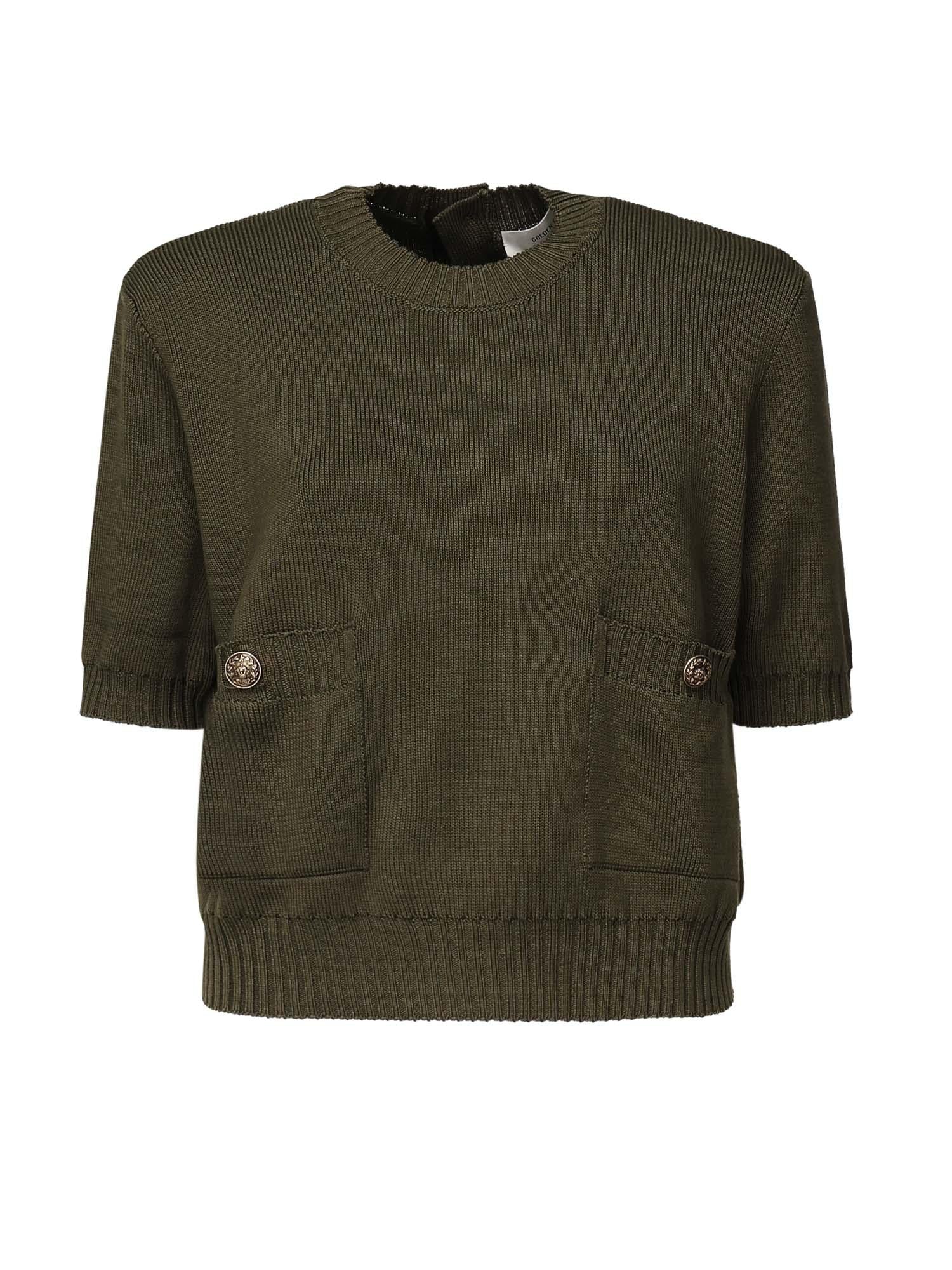 Maglia cropped in cotone GWP02379 P00210535547 GOLDEN GOOSE 