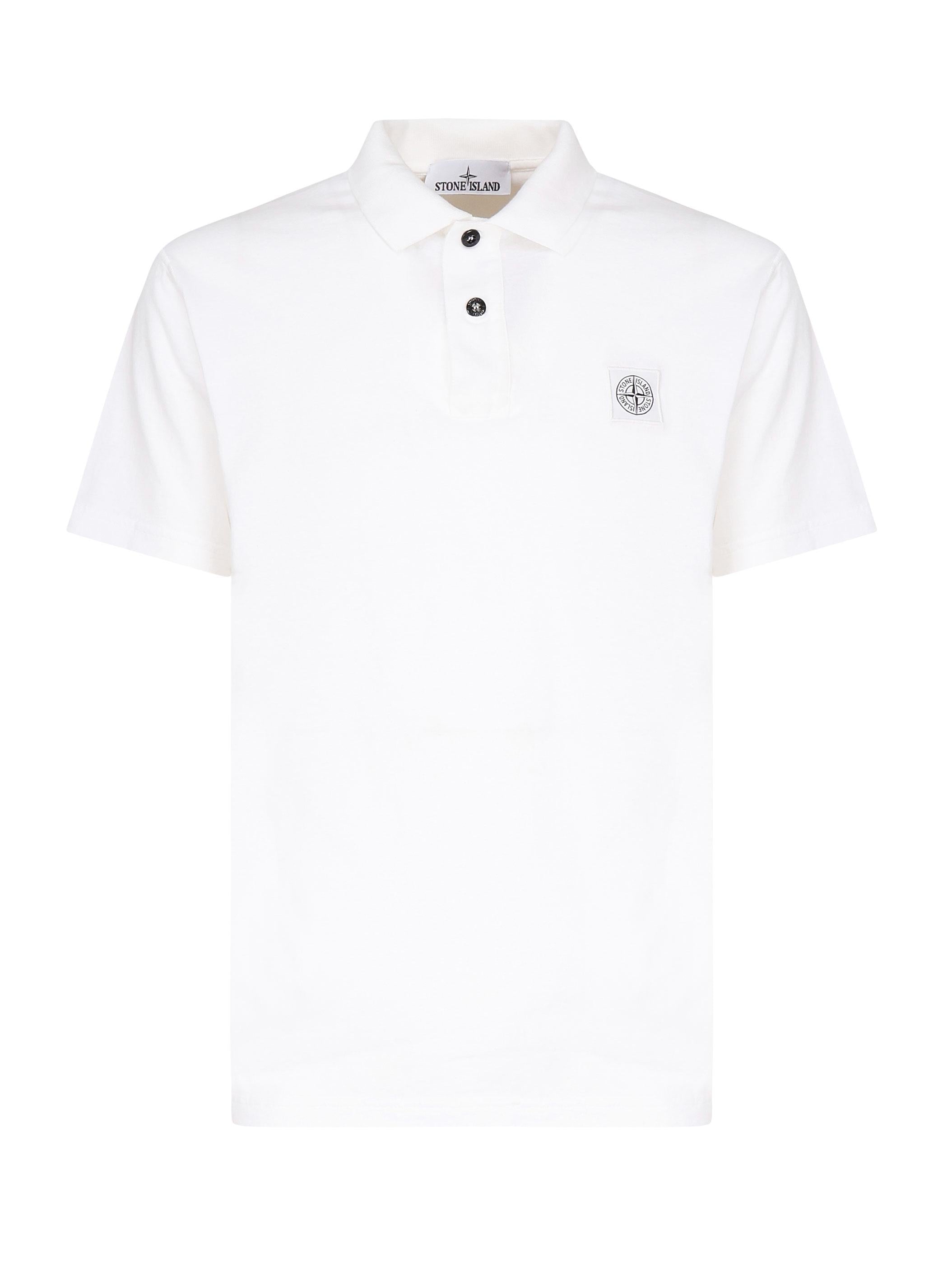 Polo a maniche corte con toppa Compass K1S152200205 S0057V0001 STONE ISLAND 
