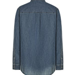 Camicia in chambray con logo GWC143 193KF0013 MIU MIU 