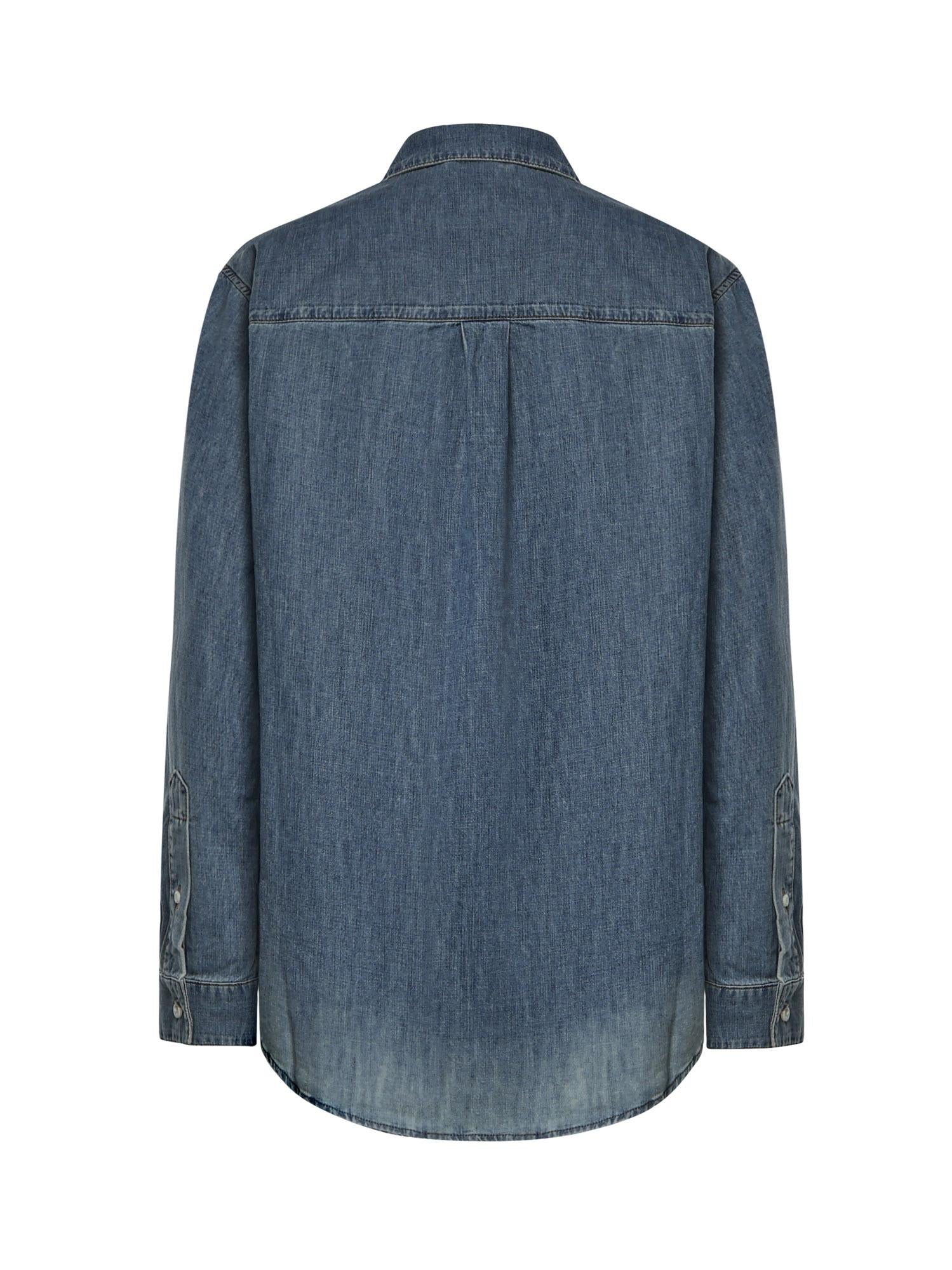 Camicia in chambray con logo GWC143 193KF0013 MIU MIU 