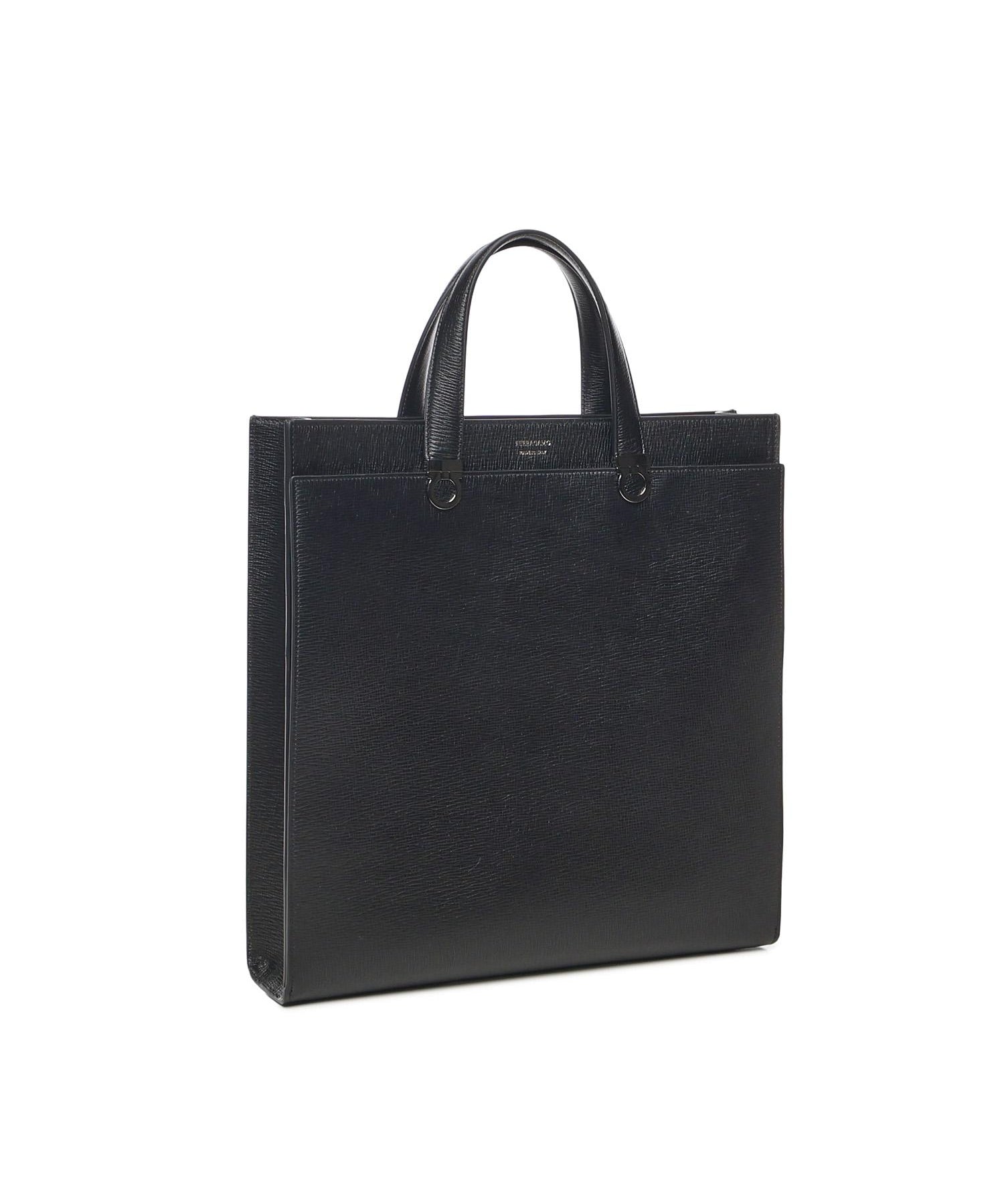 Borsa da lavoro in pelle con doppio manico 241811 786556001 FERRAGAMO 