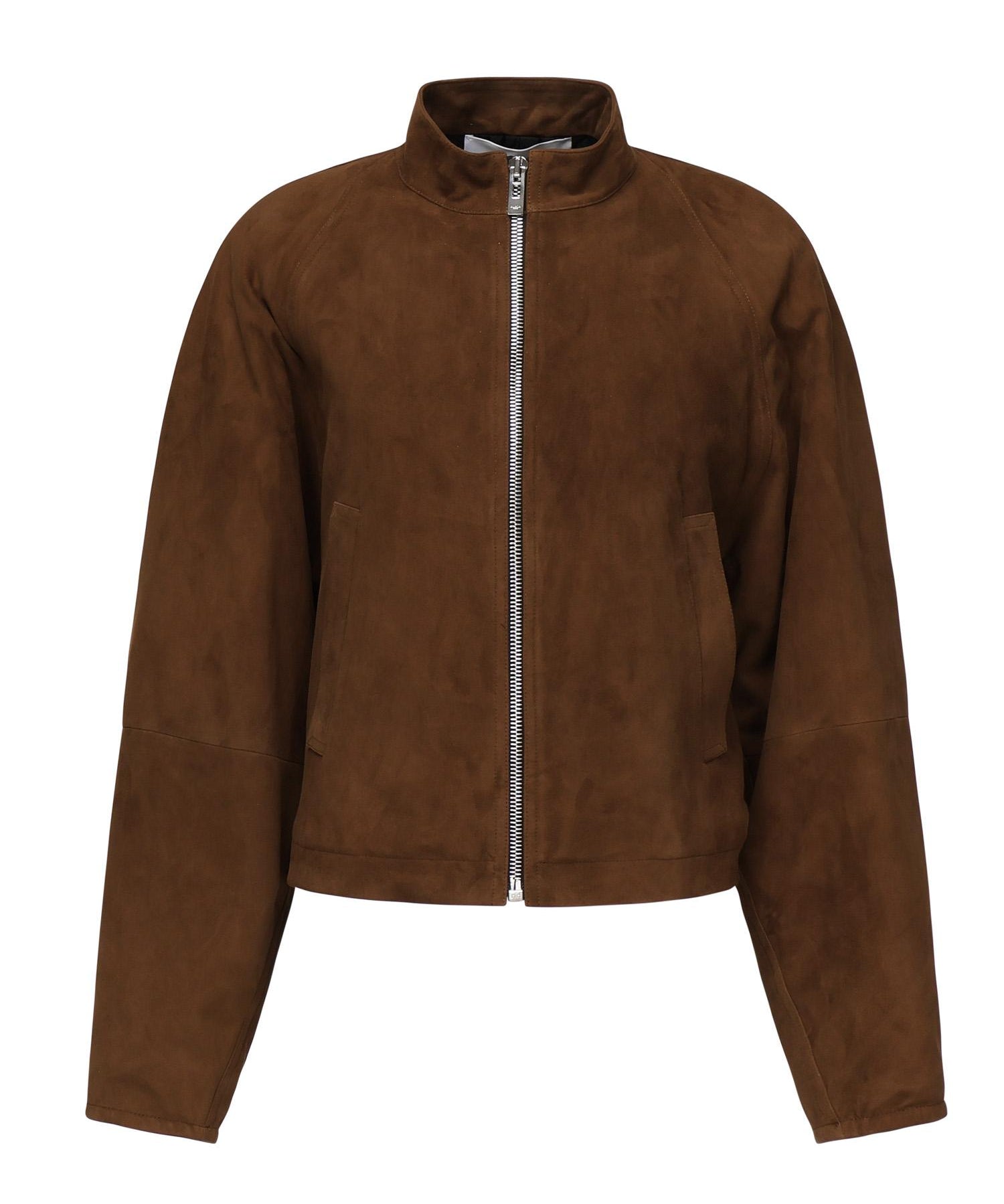 Giacca arrotondata in pelle scamosciata AA9V0382L017B 701 ALAIA 