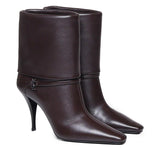 Stivaletti niki in pelle liscia 801393 AADV22245 SAINT LAURENT 