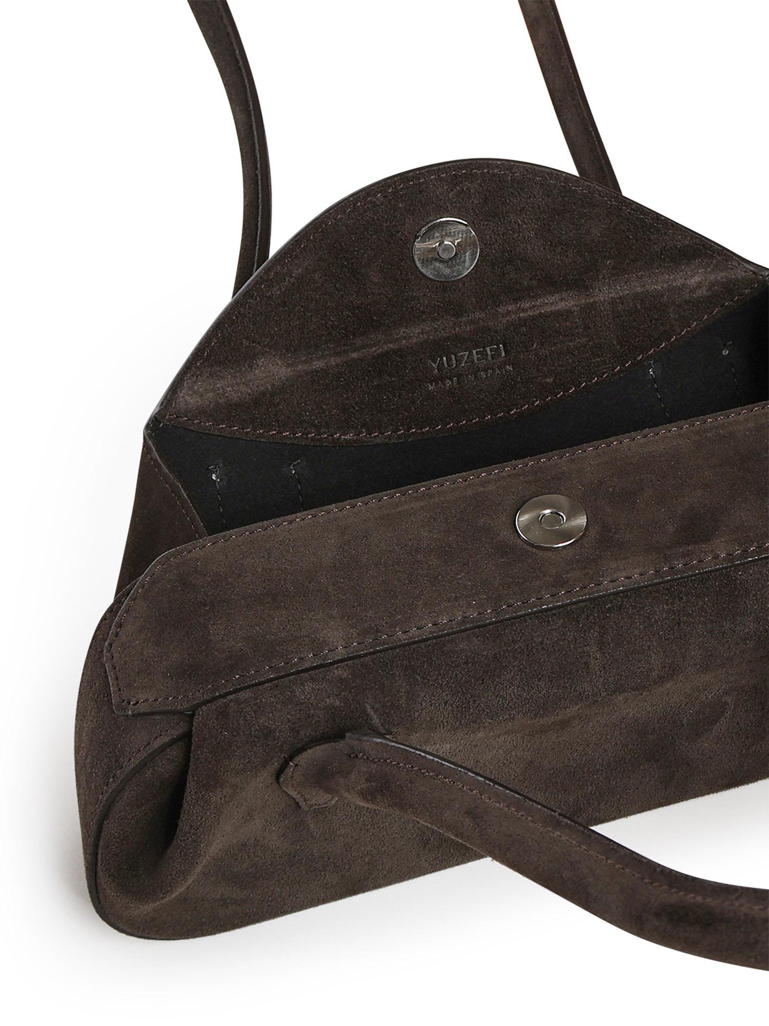 Borsa Oyster Mini in pelle OYSTER SHOULDER BAG MINI SUEDE  YUZEFI 