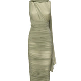 Abito midi drappeggiato 1887250000023  MAGDA BUTRYM 