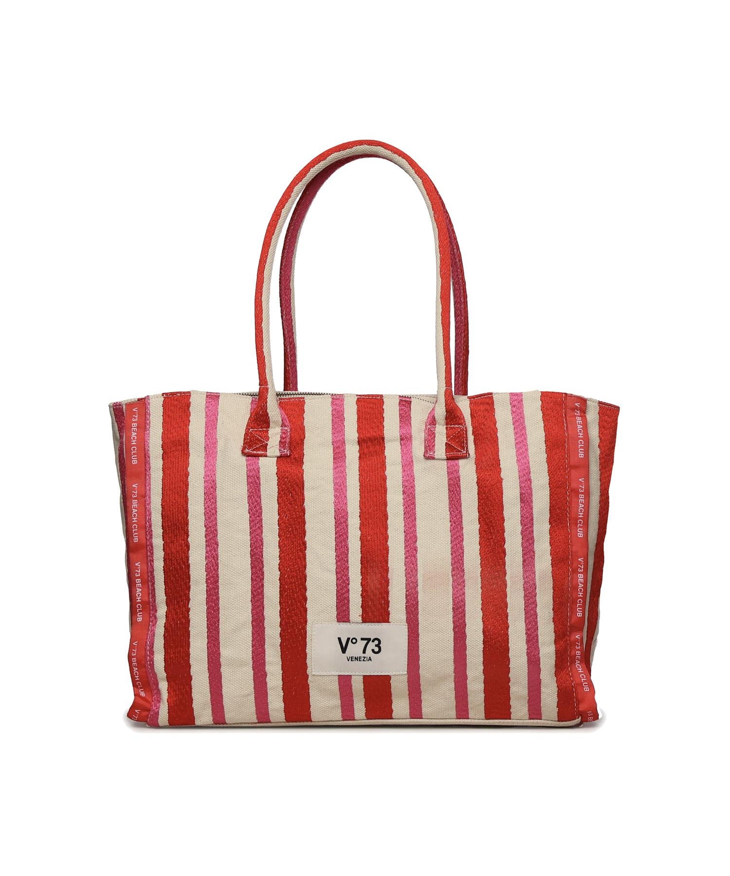 Borsa shopping con logo 73BS9MV01R ILENEROSSO/MULTICOLOR V° 73 