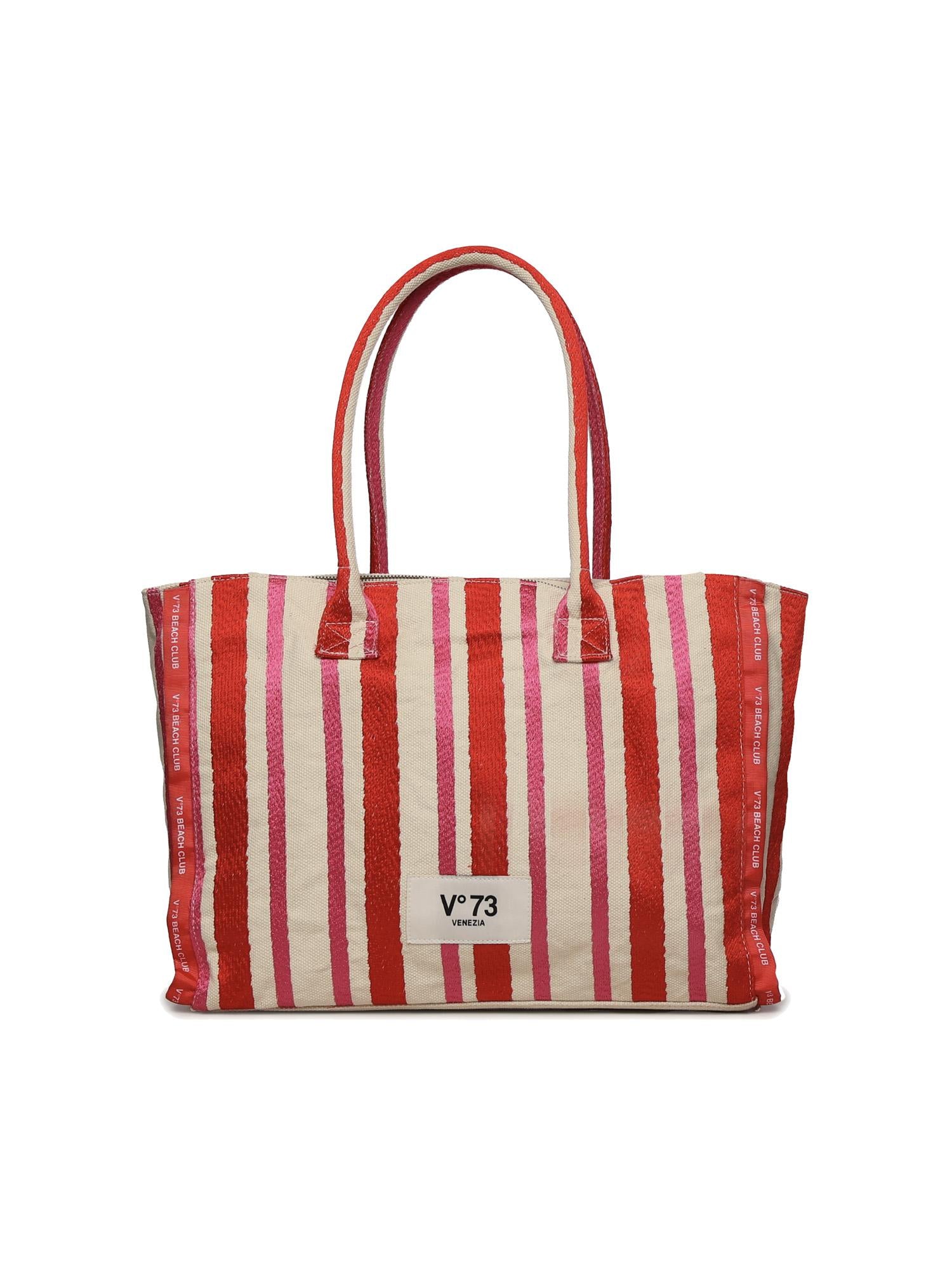 Borsa shopping con logo 73BS9MV01R ILENEROSSO/MULTICOLOR V° 73 