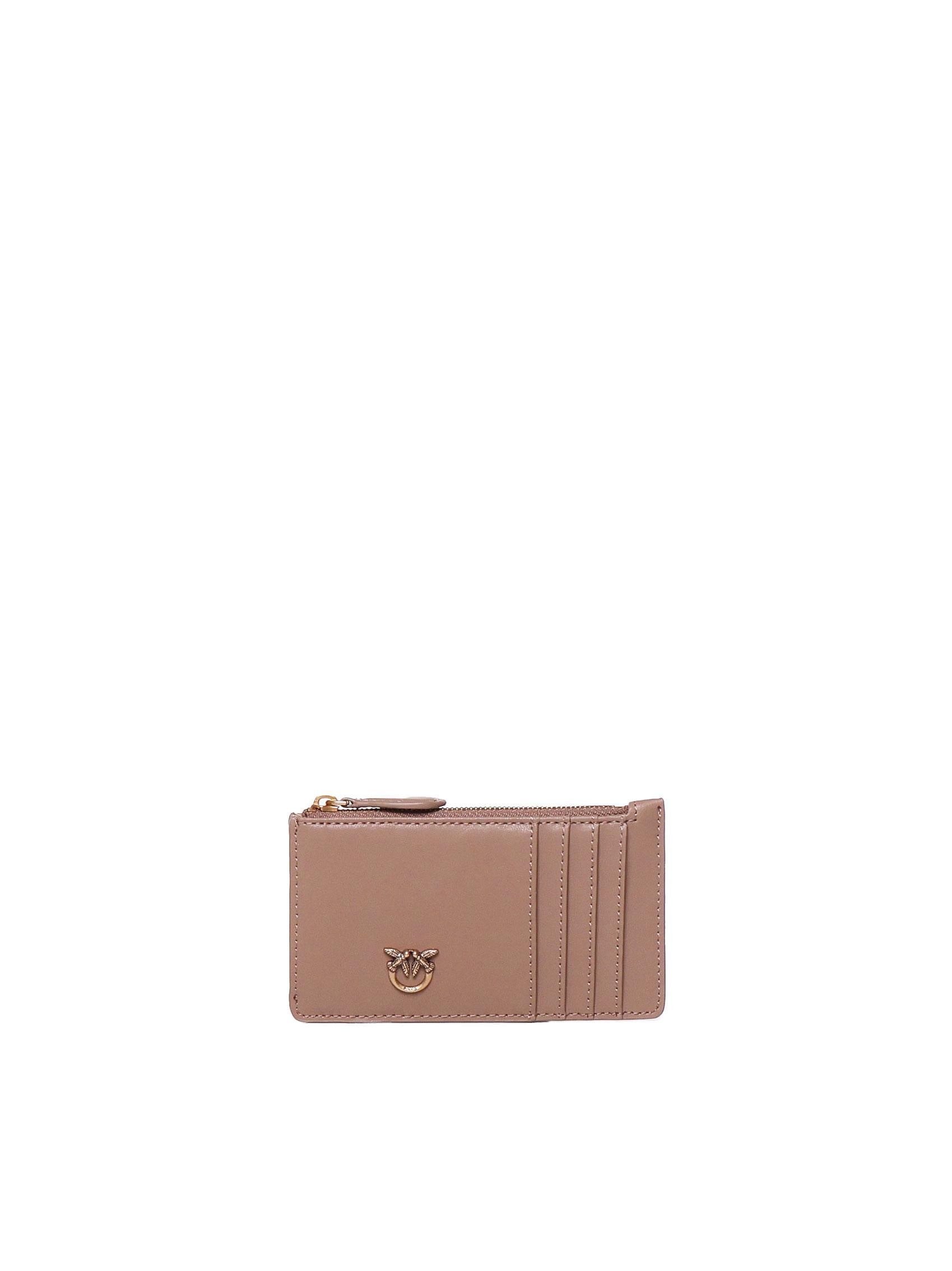Portafoglio zip-around in pelle 100251 A0F1D01Q PINKO 