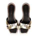 Sandali piatti Miryam<BR/> MIRYAM PLATINO GIULIANO GALIANO 